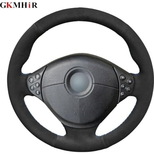 DIY Black Soft Suede Leather Car Steering Wheel Cover for BMW E39 5 Series 1999-2003 E46 3 Series 1999-2005 E53 X5 E36 Z3