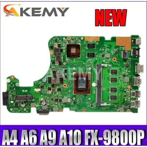 For Asus X555QG X555Q X555B X555BP K555B A555B K555Q mainboard Motherboard ( A4 A6 A9 A10 FX-9800P ) CPU 4GB 8GB RAM