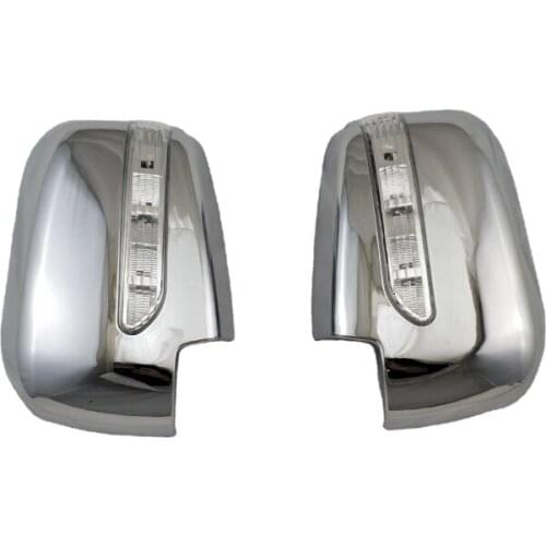 For Mitsubishi Triton L200 2005-2014 high quality ABS chrome-plated LED rearview mirror cover with lamp rearview mirror cover