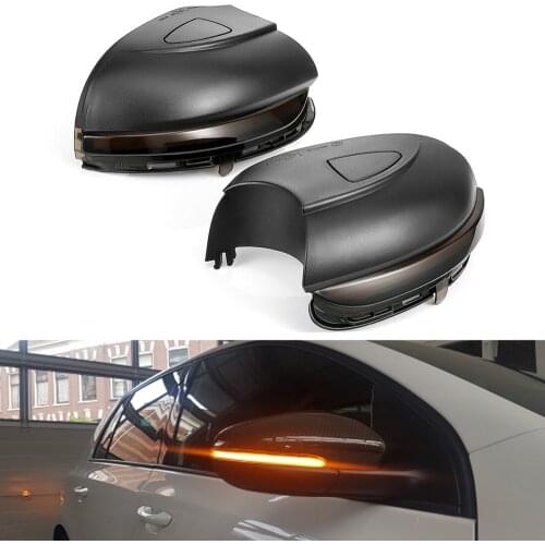 For VW Golf MK6 GTI 6 R line Smoked Dynamic Blinker Side Mirror indicator For VW VI R20 LED Turn Signal Light