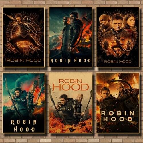 Home Decorator Wall Stickers Movie poster Robin Hood vintage Kraft Paper poster Decoration 30*20cm