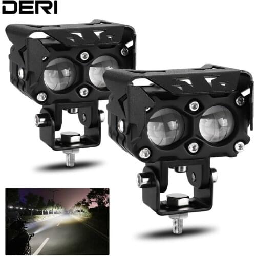 Mini Motorcycle LED Spotlight Headlight 9D lens Fog Lights Auxiliary lamp for Motobike Dirt Bike Trucks SUV 12V faretti led moto