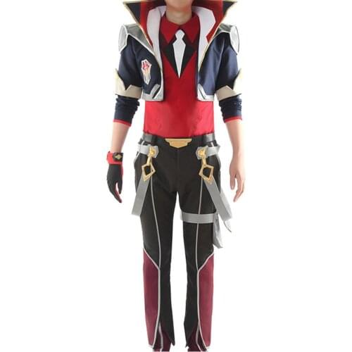 Game Battle Academia Ezreal Cosplay Costume Outfit The Prodigal Explorer Men Halloween Costume