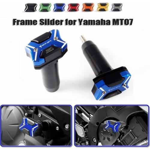 Motorcycle CNC Aluminum Alloy Frame Slider Guard Falling Protector Anti Crash Pad Protection for Yamaha MT07 MT-07