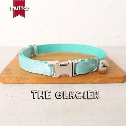 MUTTCO Retailing comfortable self-design personalized cat collars THE GLACIER handmade collar 2 sizes UCC116