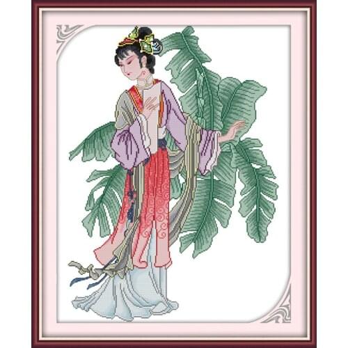Jia Yingchun cross stitch kit people 18ct 14ct 11ct count print canvas stitches embroidery DIY handmade needlework