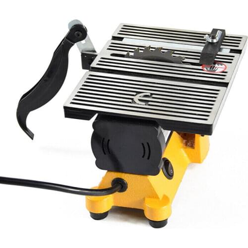 220V/110V 60W Mini Table Saw/Mini Bench Saw Alloy Blade Diamond Blade Cuts Stone Wood Copper Aluminium Lead US/EU plug