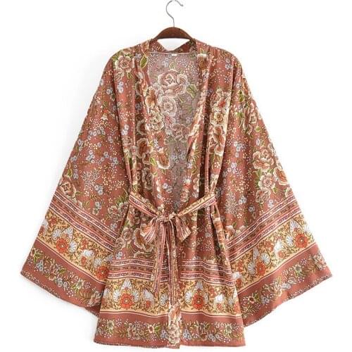 Japanese Kimono Dress Women Female Summer Beach Kimono Cardigan Traditional Kimono Streetwear Shirt Cover Up Loose Blouse Dress