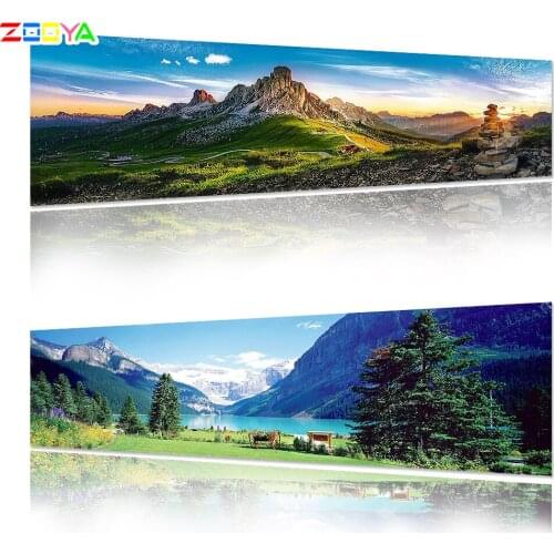Full Drill 5D Diy Diamond Embroidery Cross Stitch Rhinestone Diamond Painting Natural Scenery Landscape Mosaic Decoration Lx160