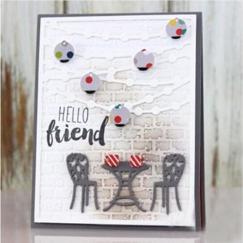 Julyarts Tables and Chairs New Cutting Dies for 2021 Craft Supplies For DIY Embossing Paper Gift Card Making Scrapbooking Dies
