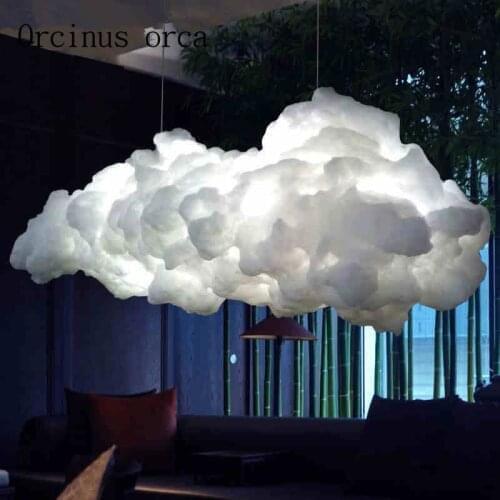 Nordic cloud chandelier creative personality hotel restaurant lighting art living room LED lamps Postage free