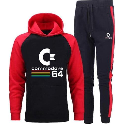 Brand Clothing Mens Sets C64 Two Pieces Casual Sweatshirts Cotton Men Tracksuit Hoodies+ Pants Sport Shirts Autumn Winter Set