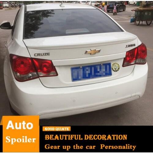 For 2009-2014 Chevrolet Cruze Spoiler Sport ABS Material Car Rear Wing Primer Color Trunk Rear Spoiler 2010 2011 2012 2013