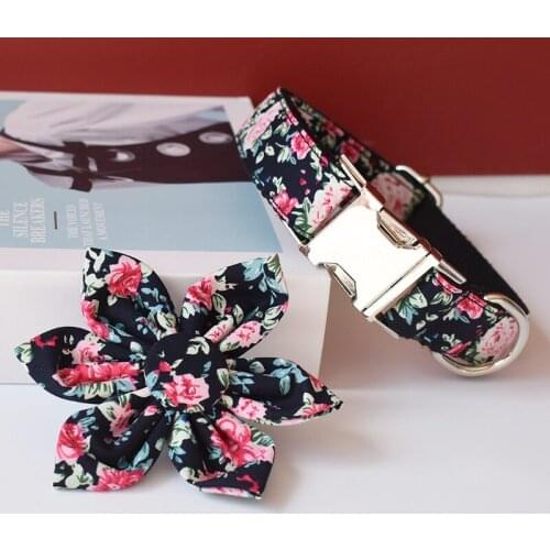 Unique printing pet collar dog leash dog accessories for pitbull bull terrier Rottweiler Free engraved pet collars