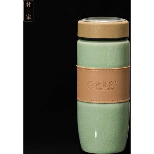 Your kiln kiln live condition porcelain ceramic cups with cover portable large capacity domestic office ceramic cups