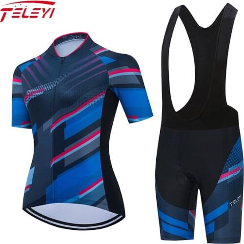 Cycling clothes women set 2021 Summer short sleeve bike jersey MTB bicycle dress female srt clothing mallot trisuit kit