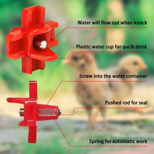 10PCS Water Purifier Direct Drink Chicken Drinker Tap Automatic Poultry Drinking Tool Farm Widely Used In Chickens Pigeons CSV
