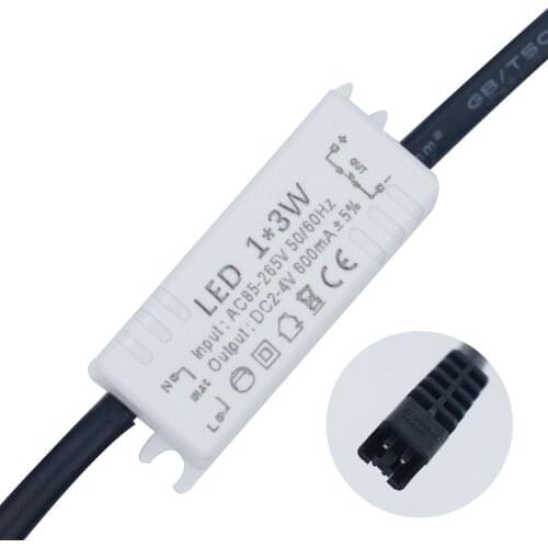 LED Driver DC2-4V 1*1W 1*3W 300mA 600mA Power Supply Light Transformers for LED Downlight Lighting AC85-265V
