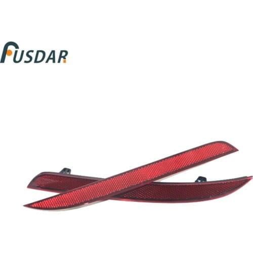 1Pair Red Lens Rear Left & Right Bumper Reflectors Tail Lights Lamps Fit For VW CC 2013-2015