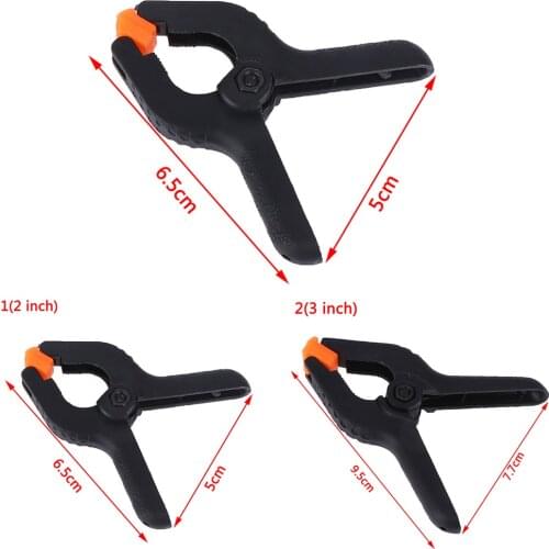 1PCS 2/3/4inch Plastic Spring Clamps DIY Woodworking Tools Nylon Clamps For Woodworking Spring Clip Photo Studio Background