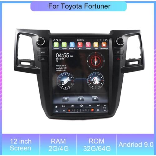 Android DVD Stereo Multimedia 12 ‘’ For Toyota Fortuner Radio GPS Navigation Video Auto Audio Navigation Head