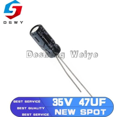 50PCS Higt Quality 35V47UF 5*11mm 47UF 35V 5*11 Electrolytic Capacitor