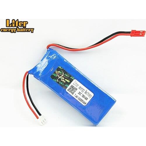 7.4V 1800mAH Lipo battery 7.4V 1800mAH For WLtoys V323 remote control boats RC Lipo battery 703480 25c JST plug