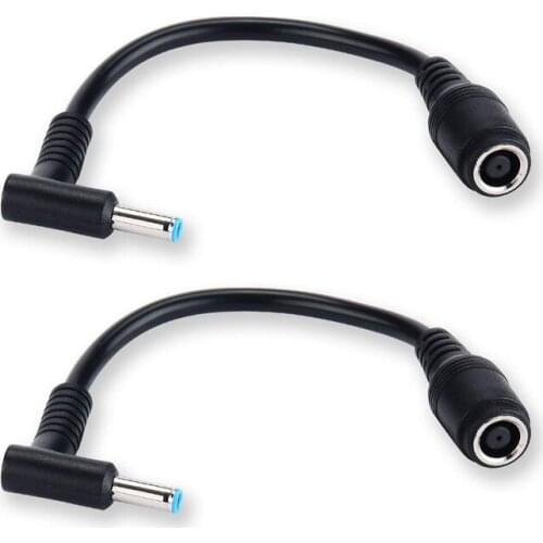 Adapter Power Supply 7.4x5.0mm to 4.5x3.0mm Tip Connector Converter for HP Stream Spectre Pavilion Envy Elitebook Split Chromebo