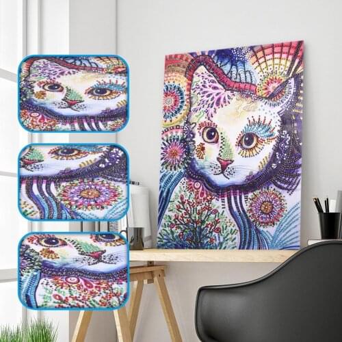 Diamond Paintings Animal Cat Special Shaped Diamond Painting Embroidery Crystal Diamond Picture of Rhinestones Home Decoration