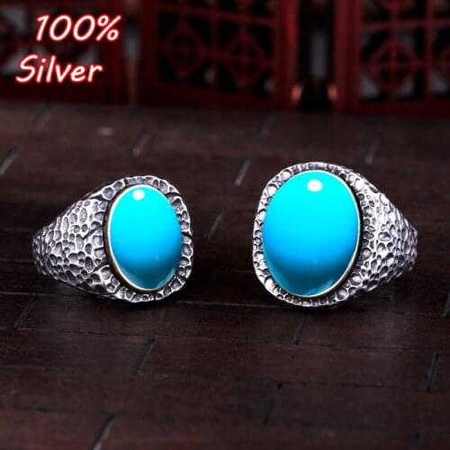 Authentic 925 Sterling Silver Color Adjustable Blank RingBase Fit 10*14/13*17mm Glass Cabochons Cameo Settings DIY JewelryMaking