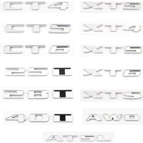 Car Sticker CT4 CT5 CT6 XT4 XT5 XT6 XTS 25T 28T 40T ATSL Badge Emblem Decals for Cadillac Escalade Deville Tiburon Seville BLS