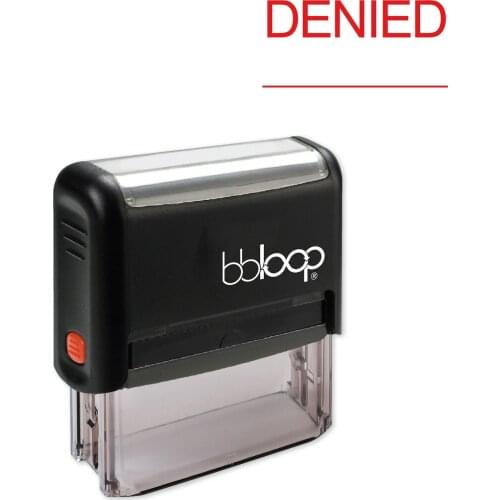 Bbloop Denied w/line Style Font and Design Self-Ink