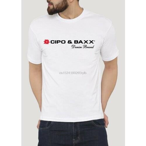 CIPO BAXX LOGO WHITE T SHIRT S-2XL SIZE