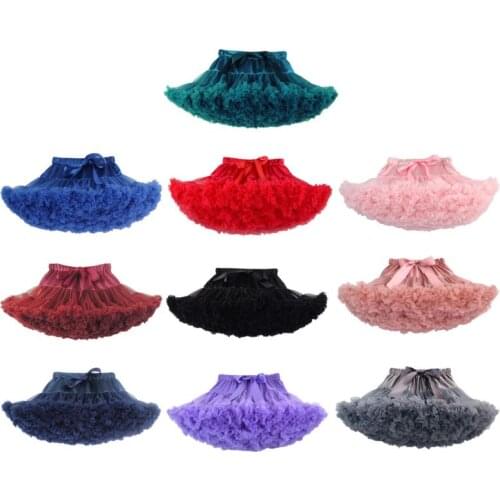 Baby Tutu Skirt Fluffy Children Ballet Kids Pettiskirt Girls Party Dance Skirts XXFE