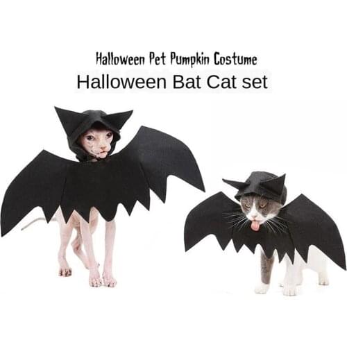 Halloween Pet Bat Wings Costume for Cat Dog, Cat Kitty Bat Wings Costume Dress up for Halloween Festival– Black