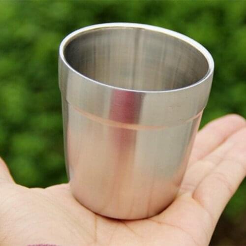 1/2/3pcs Tiartisan Stainless Steel Water Cup Double Wall Drinking Mug for Outdoor Camping Wine Coffee Drinking Drinkware RC368