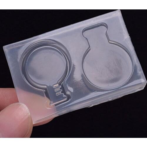 Water Injection Hollow Semi-circular Section Flask Full Transparent DIY Decorative Craft Jewelry Making Resin Molds Jewelry H620