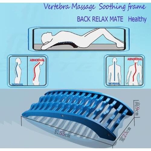 Magic Back Stretcher Lower Lumbar Massage Support Spine Pain Relief Chiropractic Lumbar stretch calibration device