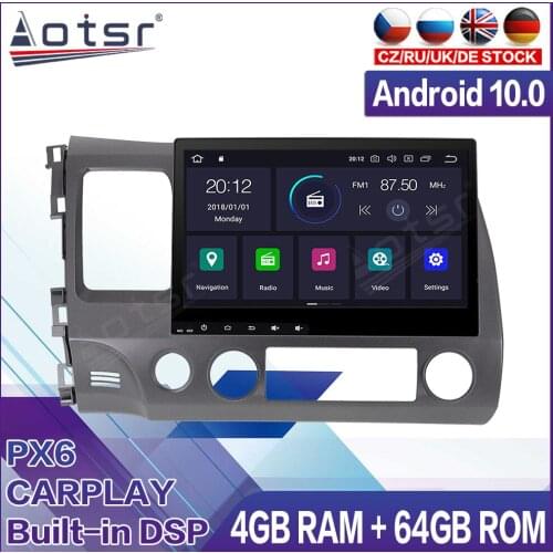 Android Radio Tape Recorder Video Car Multimedia Player Stereo For Honda CIVIC 2006 2007 - 2011 Head Unit Carplay GPS Navigation