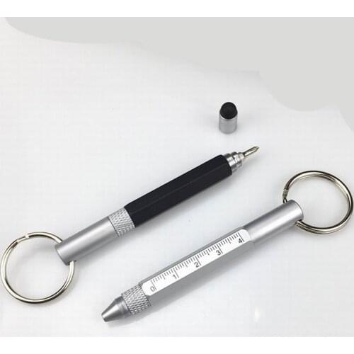 Screwdriver Metal Mini Pen 5 in 1 Tool Pens Multifunction Mini Ballpoint Pen Metal Material High Quality Stylus Ball Touch Pen