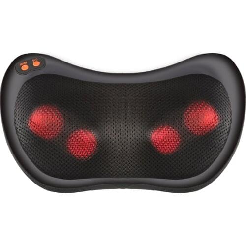 New Body Massage Pillow Vibrator Electric Neck Shoulder Back Kneading Infrared Therapy Multifunctional Heating Massage Cushion