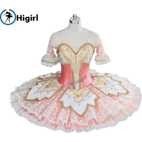 Peach Fairy professional ballet tutu pink adult Performance Tutu ballet pancake costumes pink Nutracker ballet tutu BT9039