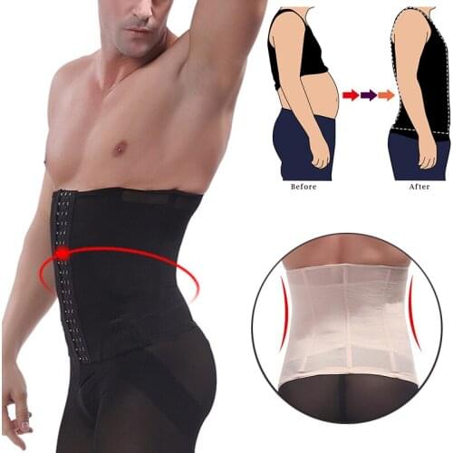 Men Body Shapers Waist Slimming Belt Men Abdomen Tightening Fat Burning Weight Waist Trainer Band