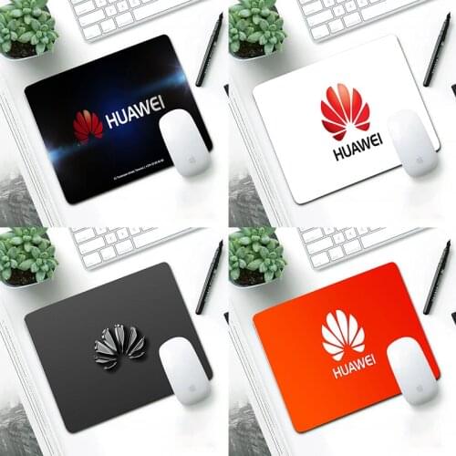 Luxury HUAWEI LOGO design Computer Mouse Pad pads Washable Non-Skid Rubber s Not Overlock 22X18CM desk mouse mat
