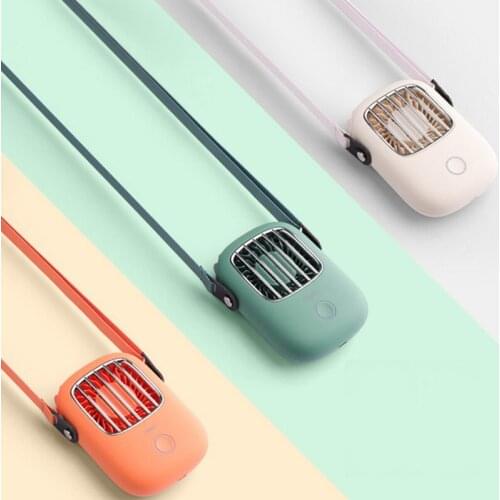 Neck Fan Mini Usb 5V cooler Rechargeable Ventilador Outdoor Travel Handheld Portable Silent Small PC Cooling Fans LED Display