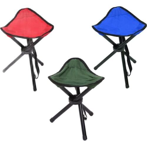 Large Three-Legged Stool Outdoor Fishing Chair Portable Folding Small Bench Field Triangular Camp Chair