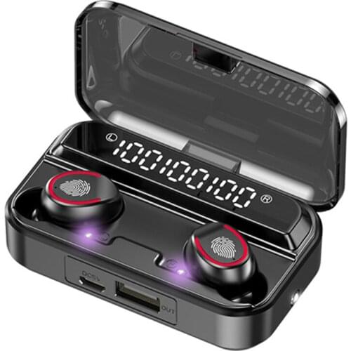 New Style Flashlight V13 HIFI USB 5.0 Best Tws Earphone Wireless Earpiece with LED Auriculares F9 UV Sterilization PK M15 M12