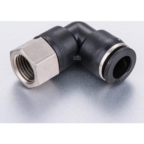 OD 4 6 8 10 12mm-1/4" 3/8" 1/8" 1/2" BSPT thread PLF female elbow pneumatic connect tube fitting