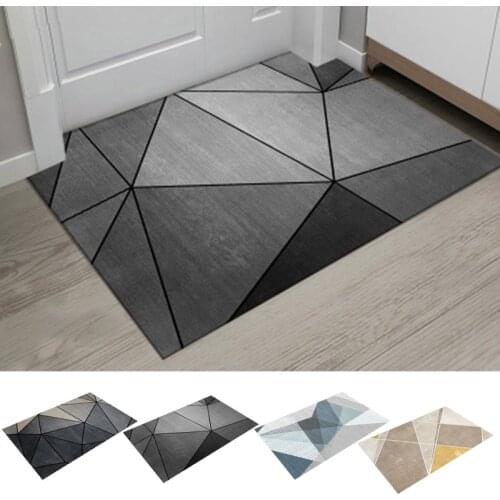 New Geometric Printed Doormat Living Room -slip Carpet Absorbent Shower Bath Mat Bedroom Kitchen Rug Welcome Door Mats