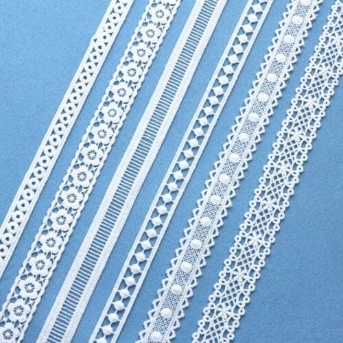 3 Yards Embroidered Fabric Lace Trim White Dress Edge Handmade DIY Sewing Supplies Craft For Home Textile Decoration Trimmings